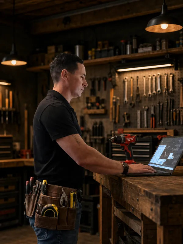 Jose working in the workshop